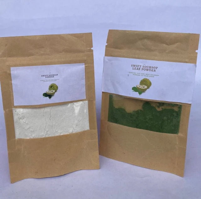 Dive into the beautiful taste of the both Soursop Fruit Extract Powder with Soursop Leaf Powder